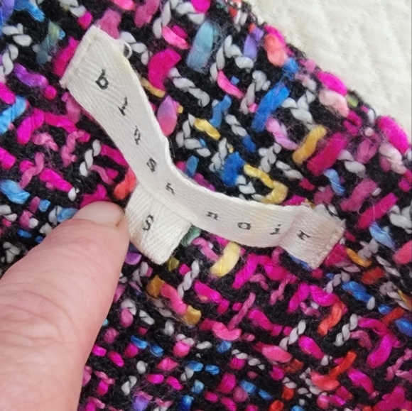 Blush Noir Bright Multicolor Tweed Women's Wrap Skirt Size Small - Picture 6 of 13